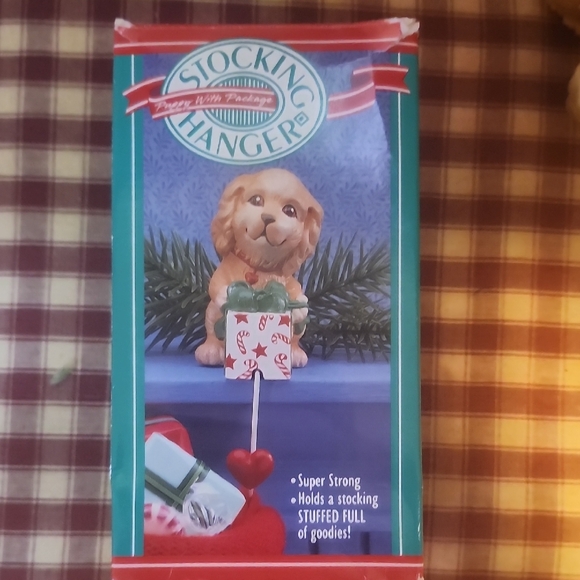 Vintage Hallmark Stocking Hanger with Dog Design - Picture 1 of 6